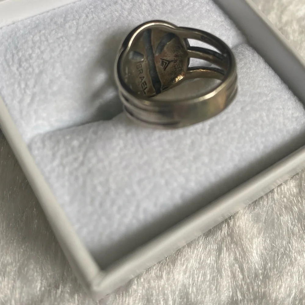 ☘️Silpada Rare Sterling Silver Peace Sign Ring - Picture 3 of 5